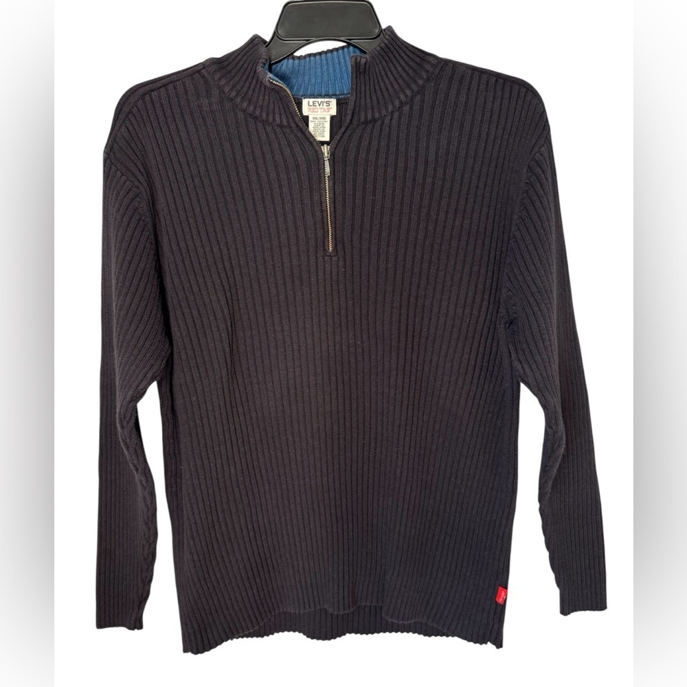 Vintage Levi’s Red Tab 1/4 Zip Long Sleeve Shirt Men’s Large Dark Blue Sz XXL